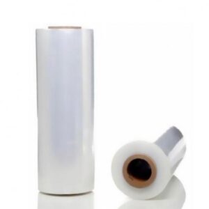 Bobina plástica transparente lisa 40cm para embalagem e proteção de produtos