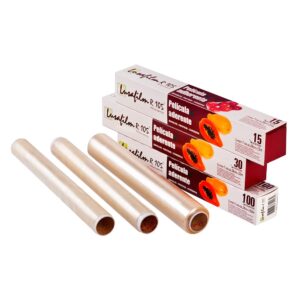 Filme PVC esticável 280mm x 100m Dispafilm para conservação e proteção de alimentos