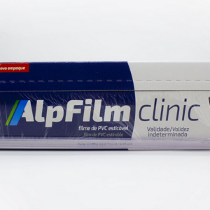 Filme PVC esticável Alpfilm Clinic 280mm x 300m com embalagem trilho caixa com 6 rolos
