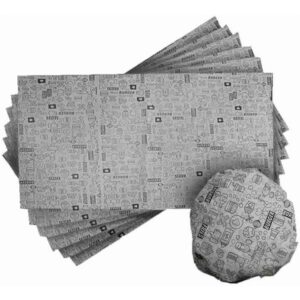 Papel para lanche 36x45cm impresso sem película Pluma caixa com 500 unidades